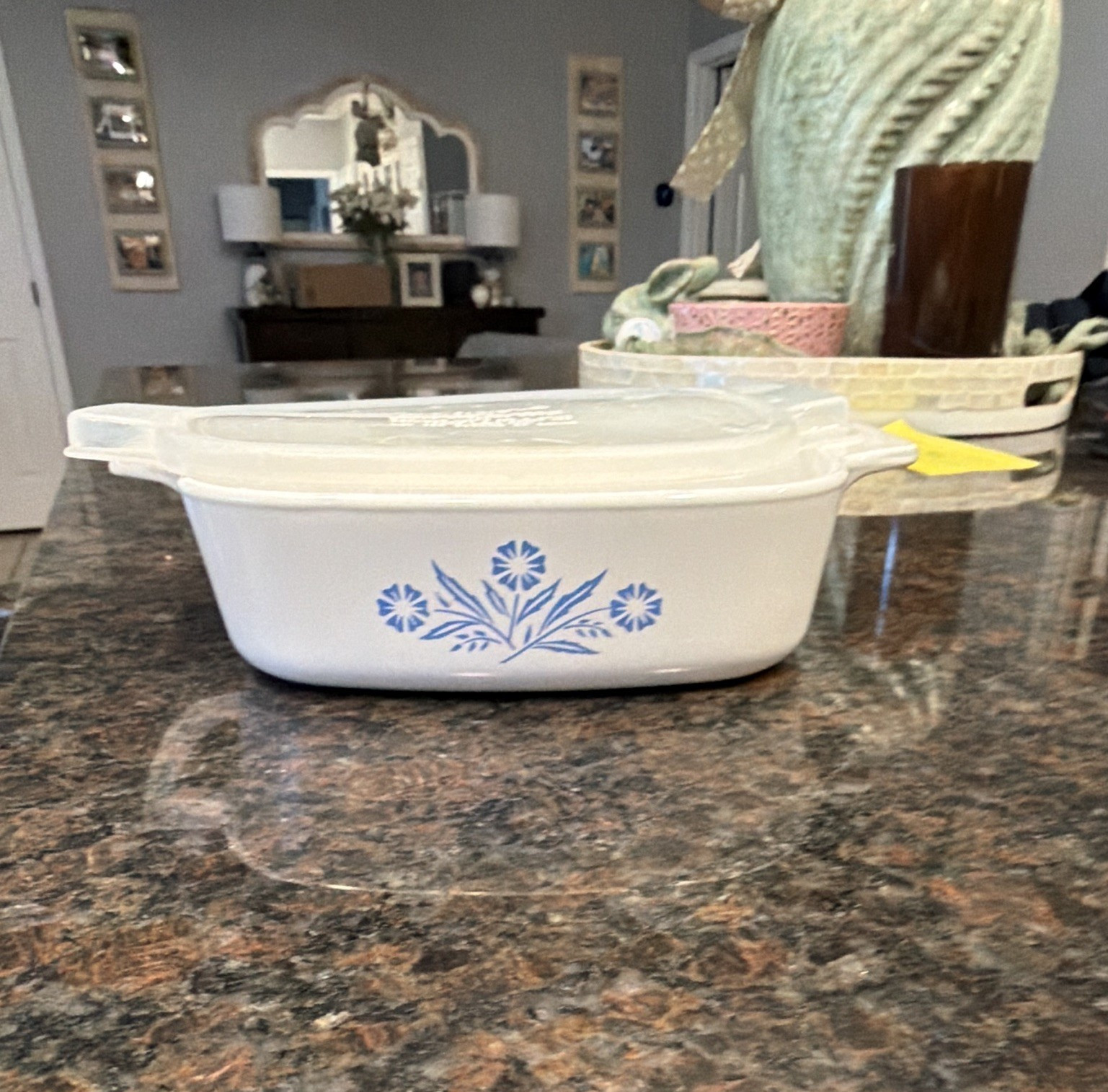 CorningWare Cornflower Blue 1.5 Qt Rect Casserole w/ Lid Oven-Safe P-43-B
