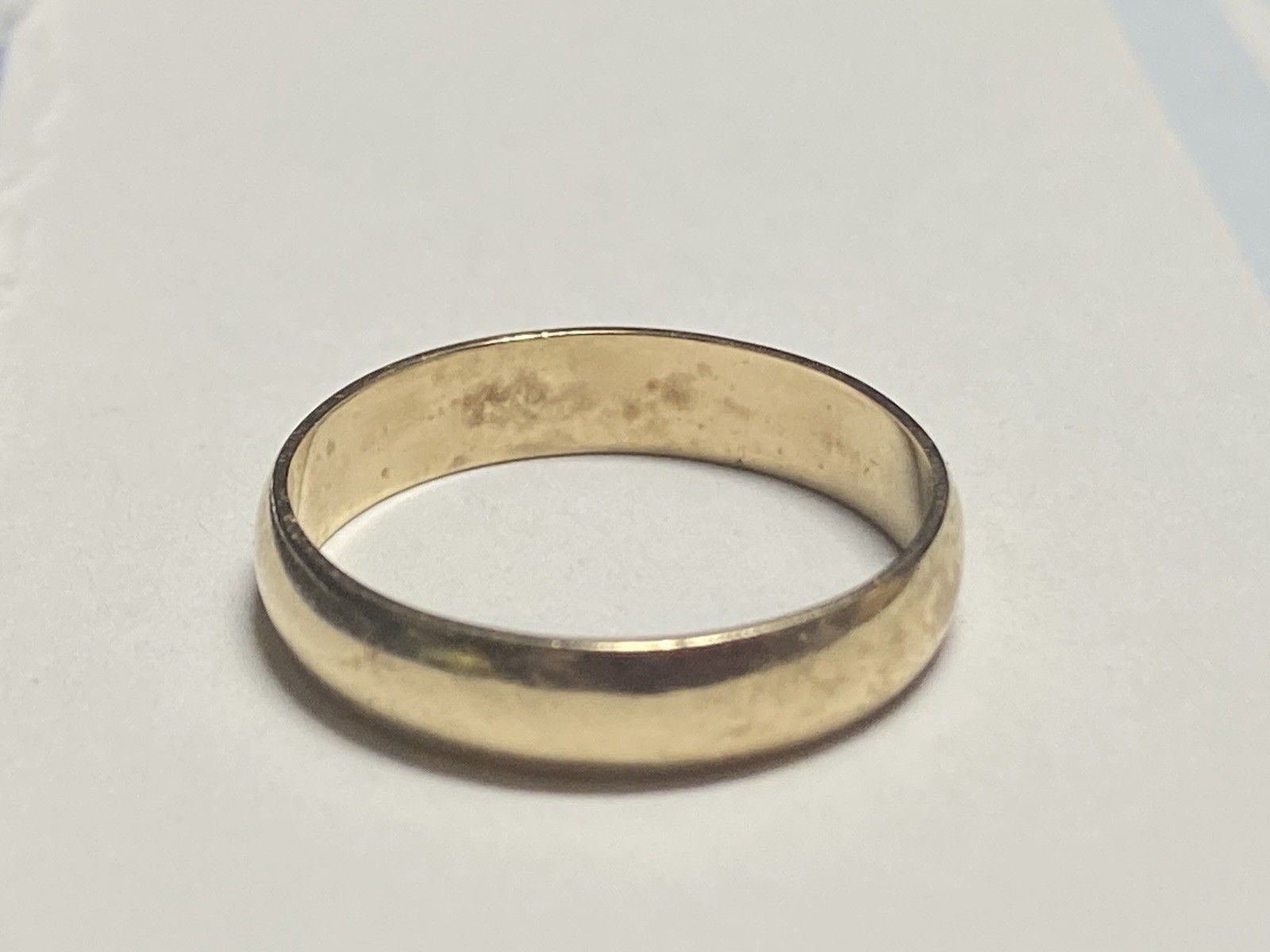 14K Solid Yellow Gold Wedding Band Ring Size  7-1/4” Signed FG Frederick Goldman