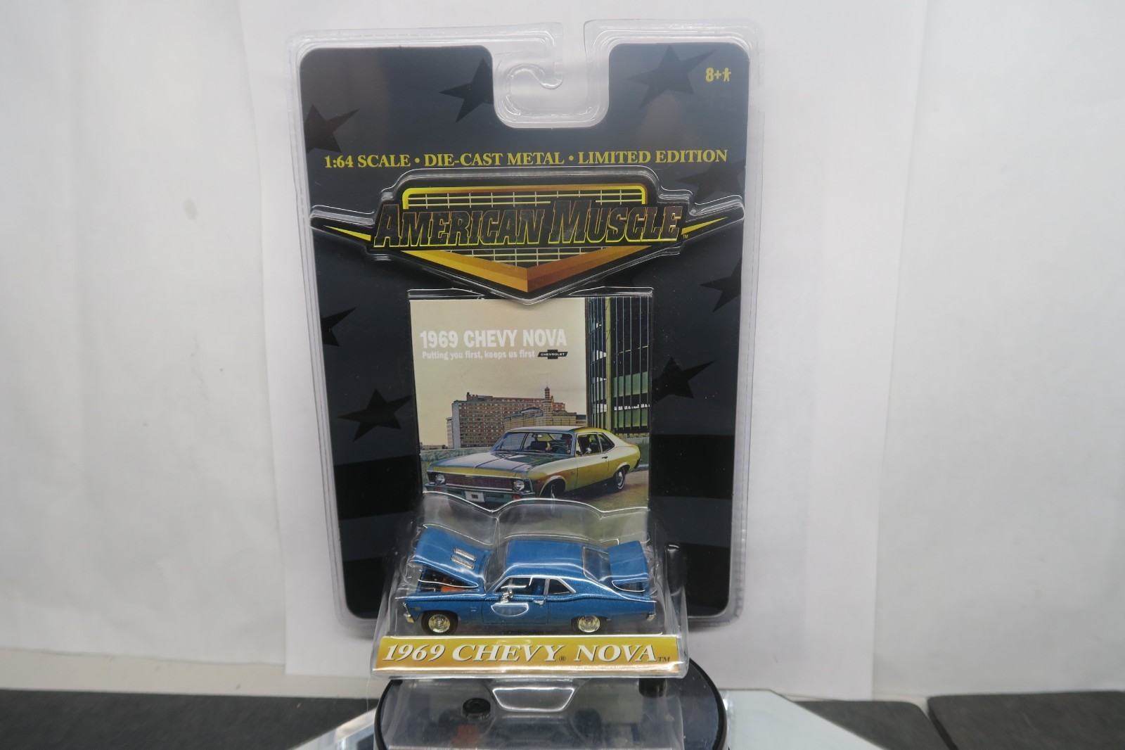 2000 ERTL COLLECTIBLES 1/64 AMERICAN MUSCLE 1969 CHEVY NOVA HOOD/TRUNK OPEN 2000 ERTL COLLECTIBLES 1/64 AMERICAN MUSCLE 1969 CHEVY NOVA HOOD/TRUNK OPEN