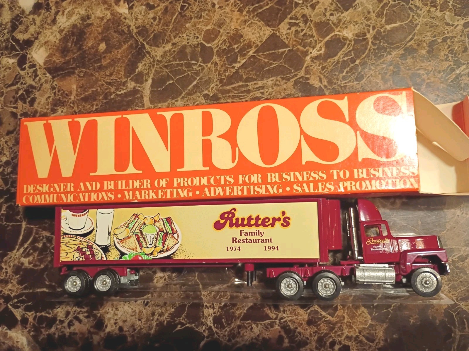 Vintage 1994 Winross Trucks Tractor Trailer Rutters Family Restaurant Mint NIB Vintage 1994 Winross Trucks Tractor Trailer Rutters Family Restaurant Mint NIB