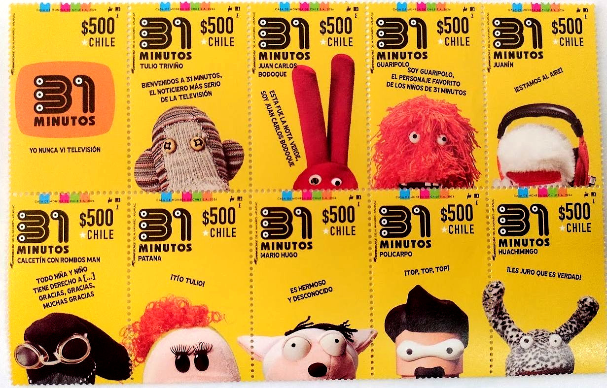 Chile 2026 Serie 31 Minutos MNH