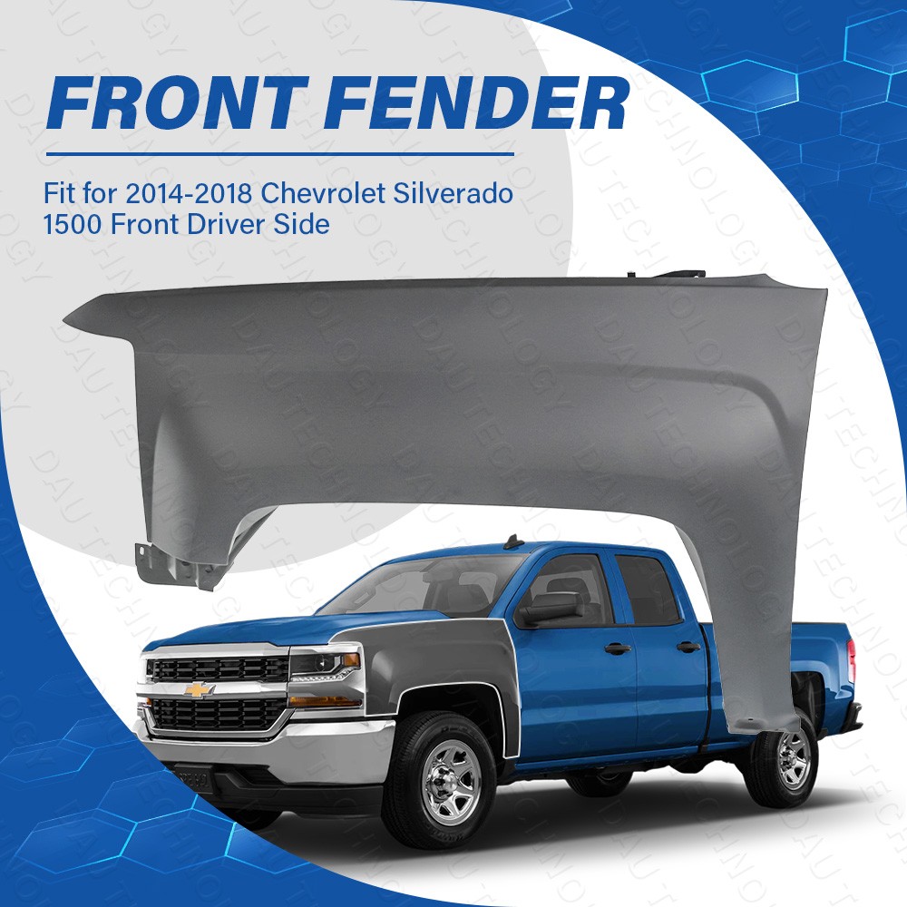 Fender For 2014-2018 Chevrolet Silverado 1500 Front Driver Side Steel Direct fit