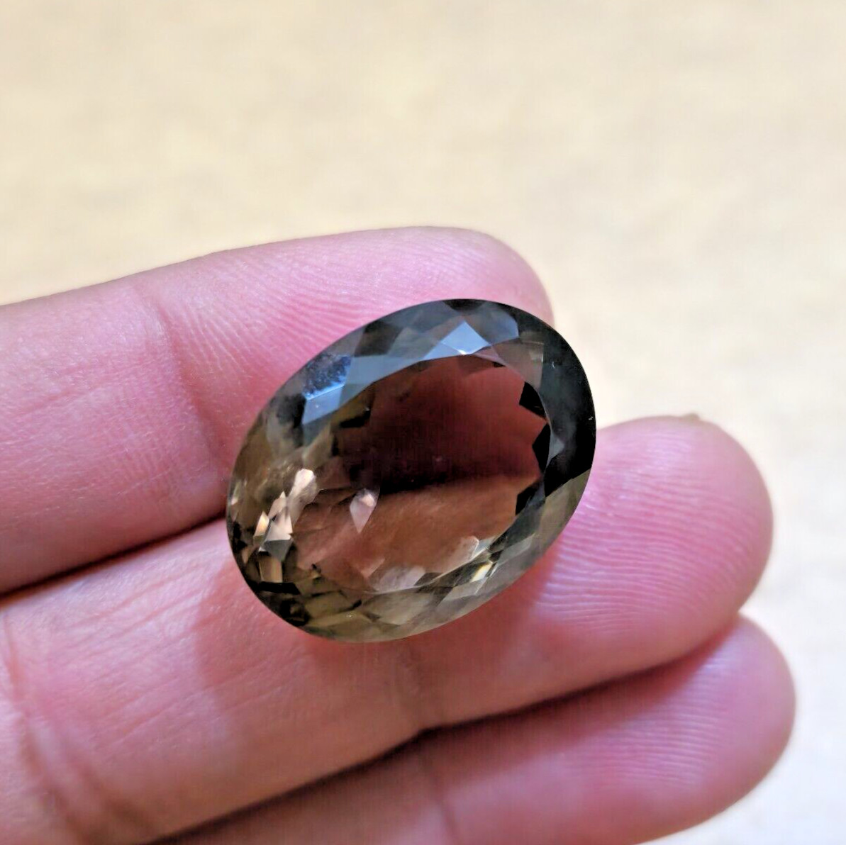 Superb Fine Smoky Quartz Faceted Oval Shape 38.70 Crt For Jewelry Loose Gemstone