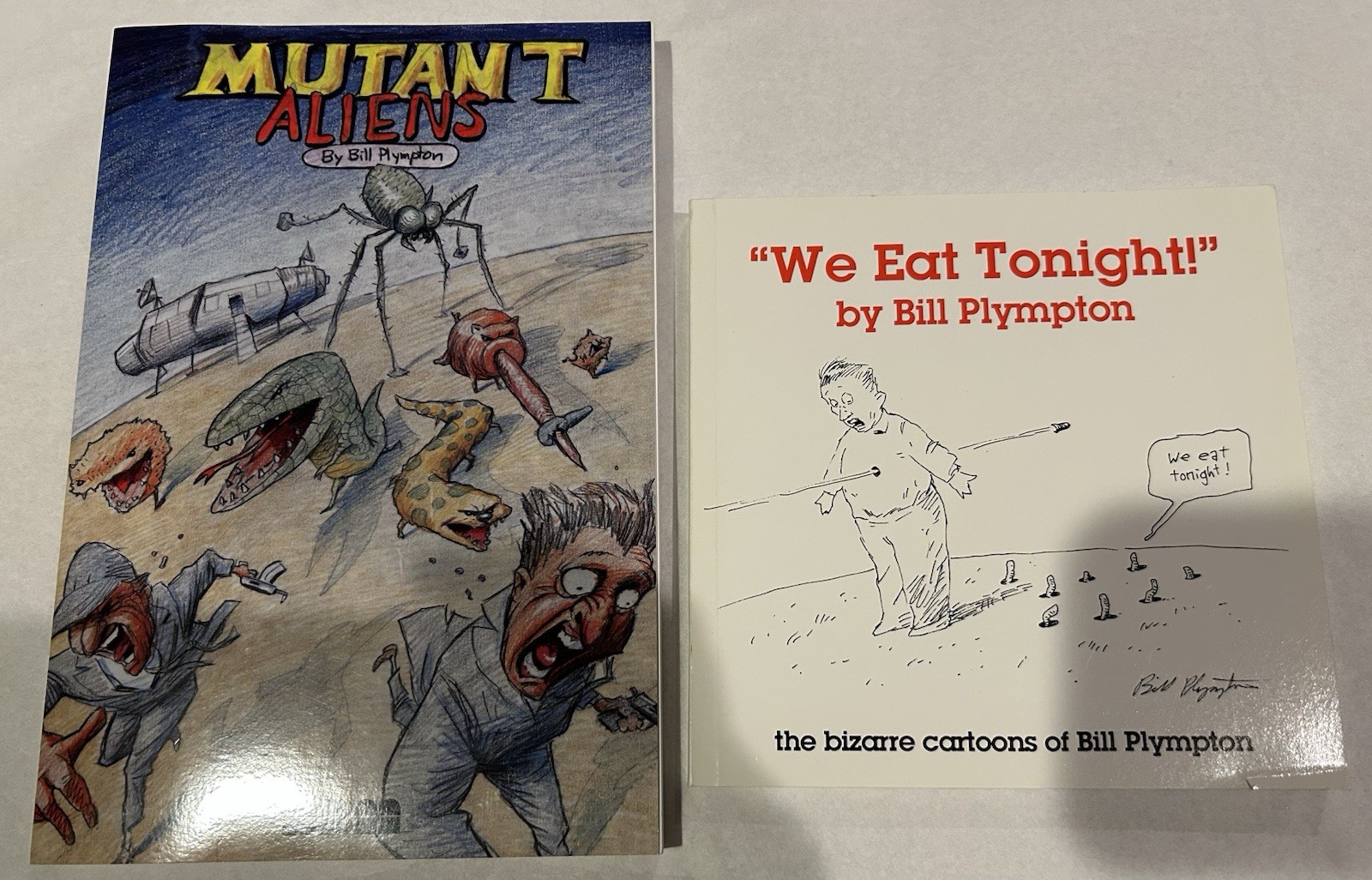 Bill Plympton SC Book Lot - We Eat Tonight and Mutant Aliens Bill Plympton SC Book Lot - We Eat Tonight and Mutant Aliens