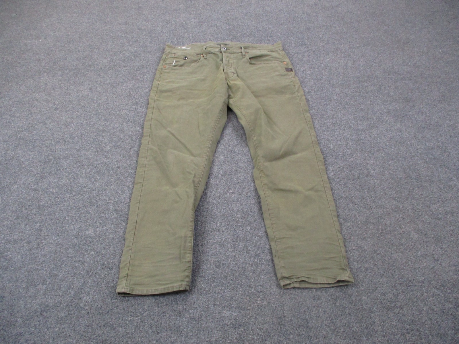 G-Star Raw Pants Mens 34 X 32 Green Logic Relaxed Tapered Outdoor Workwear