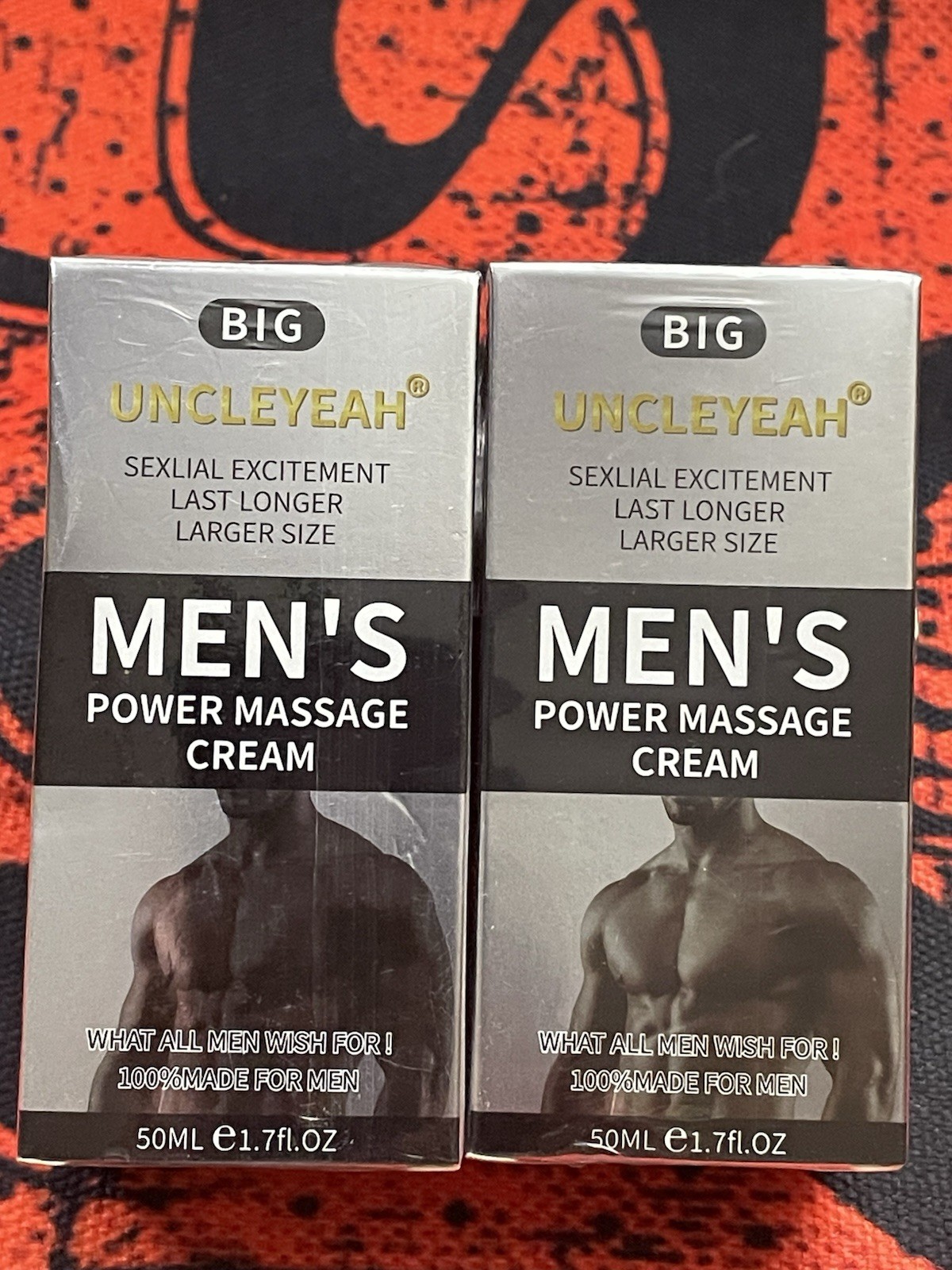 Lot of 2 Big UncleYeah Men’s Power Massage Male Enhancement Cream NEW 07/2027