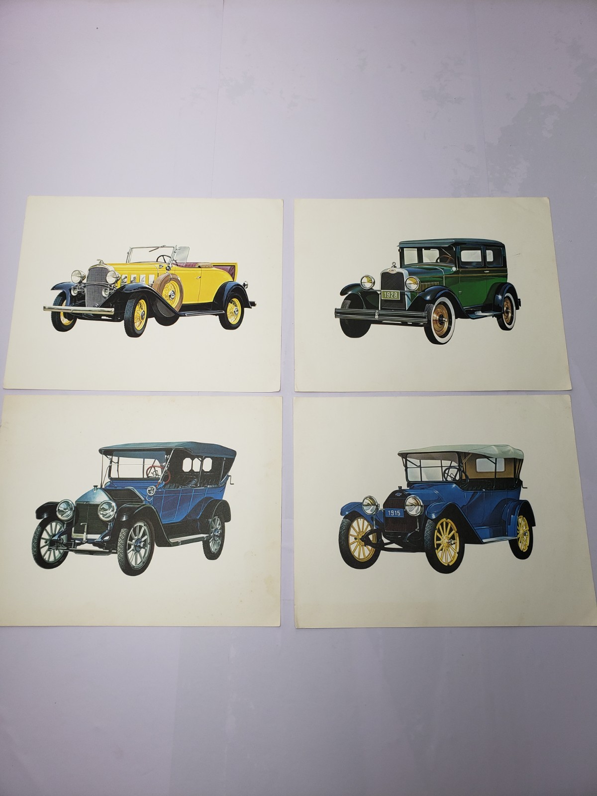 Lot Of 4 Historic Car Portraits Chevrolet 1912 1915 1928 1932 Classic Historic Lot Of 4 Historic Car Portraits Chevrolet 1912 1915 1928 1932 Classic Historic
