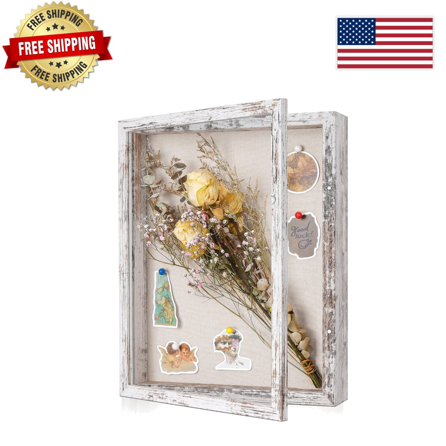 Stylish 11x14 Shadow Box with Glass Cover – Perfect for Photos & Memorabilia
