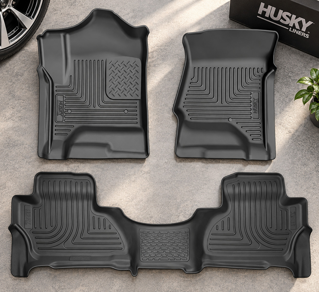 Husky Liners Weatherbeater Floor Mats 2015-2020 Cadillac Escalade ESV model only