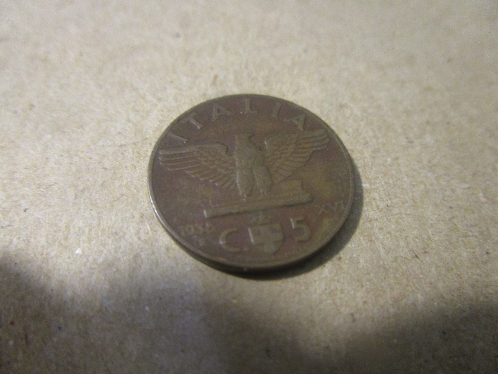 1938-R Italy 5 Centesimi 1938-R Italy 5 Centesimi