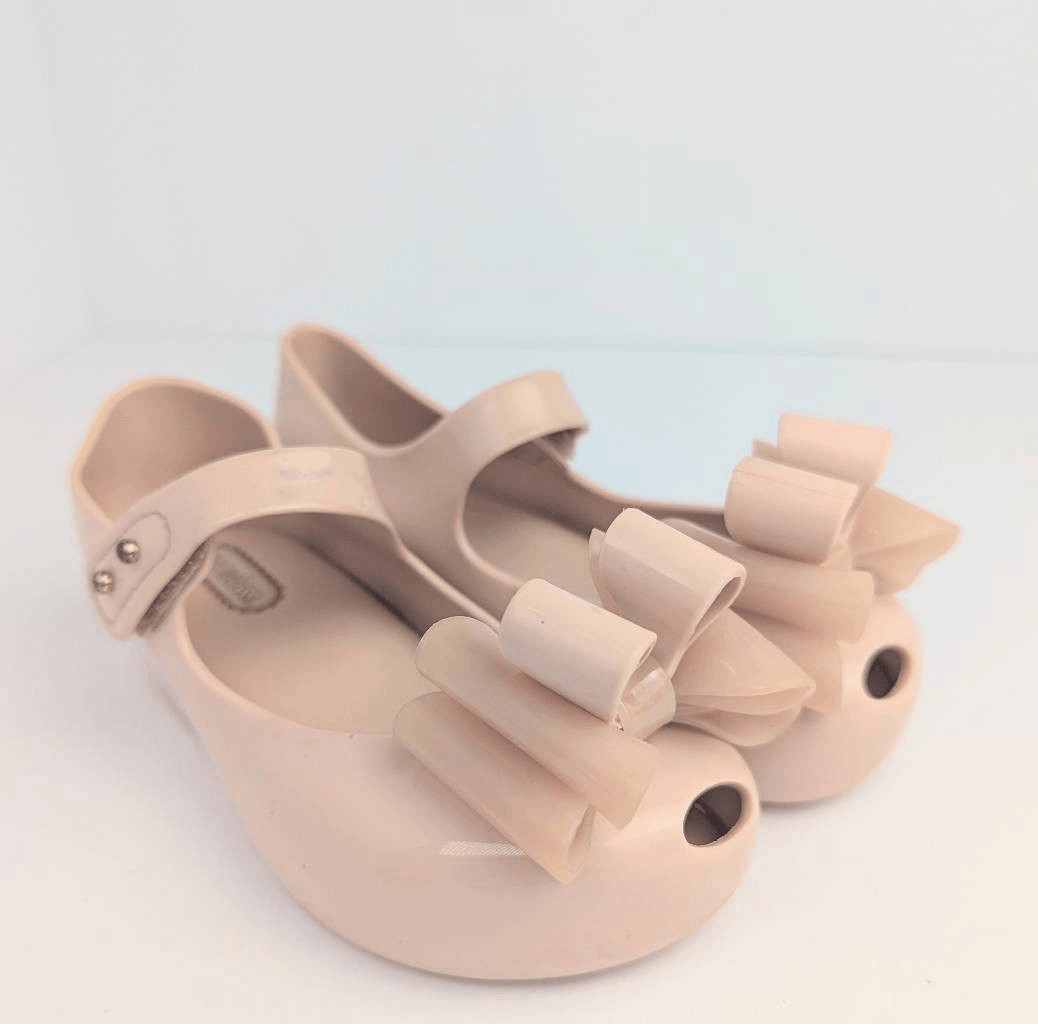 Mini Melissa ultragirl bow blush pink Mary Jane jellies toddler girls 9 Mini Melissa ultragirl bow blush pink Mary Jane jellies toddler girls 9