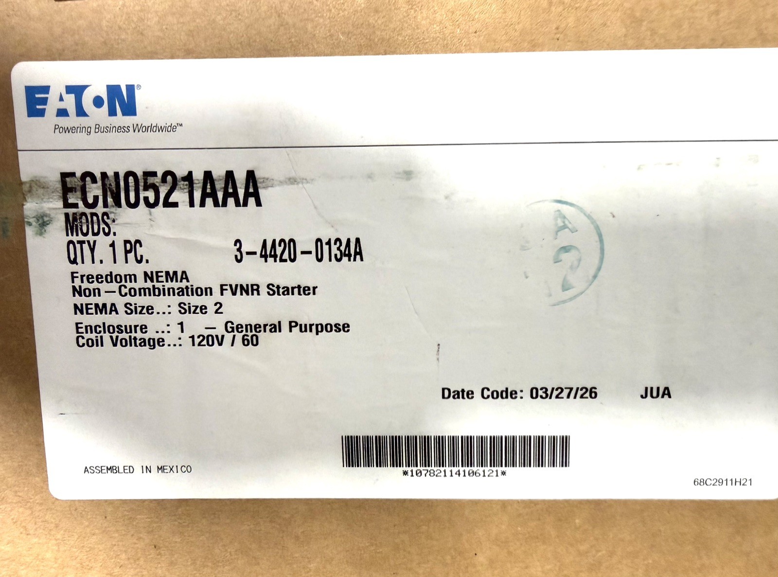 EATON CORPORATION ECN0521AAA / ECN0521AAA (NEW IN BOX)