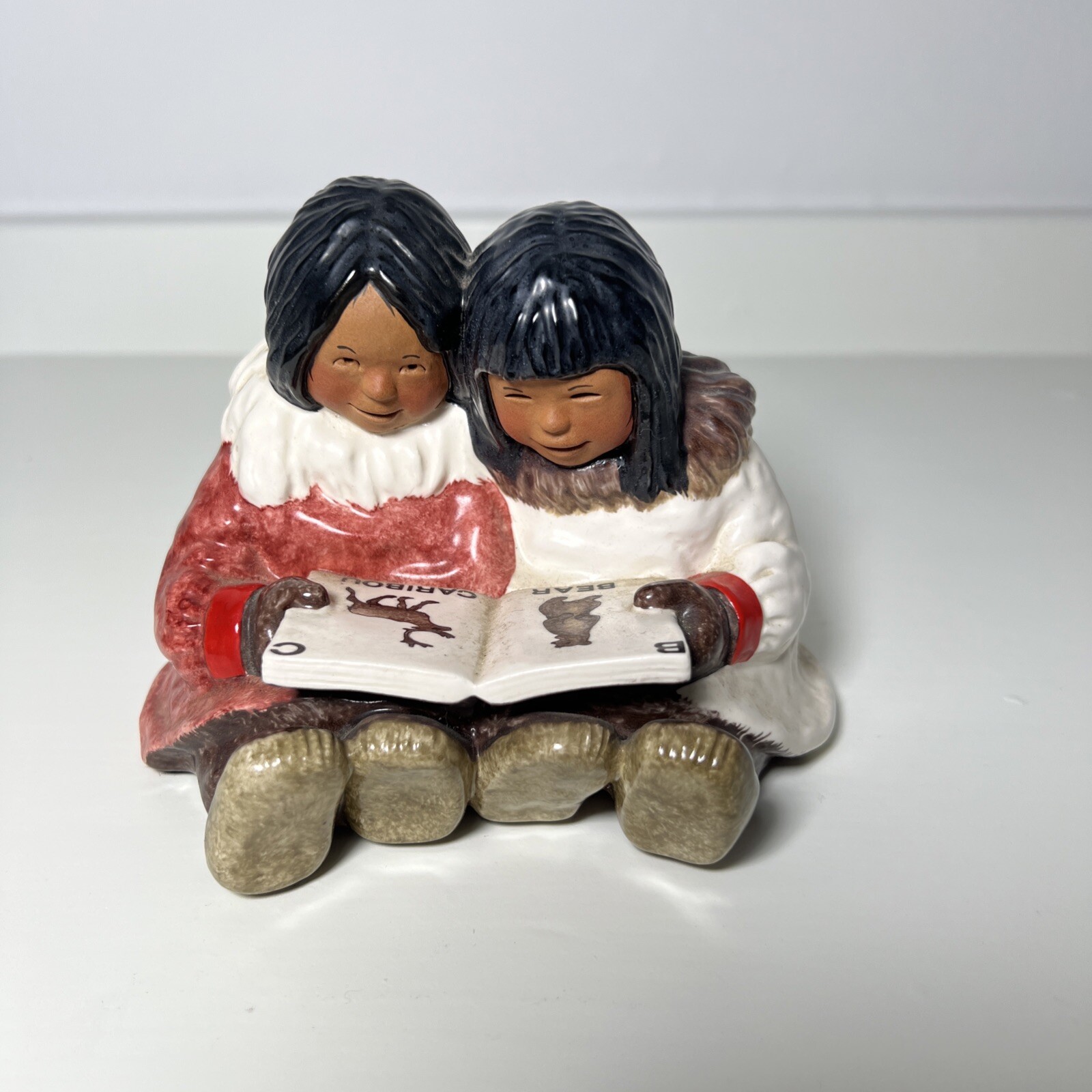 Vintage C Alan Johnson  c1988 Alaska Inuit Figurine \