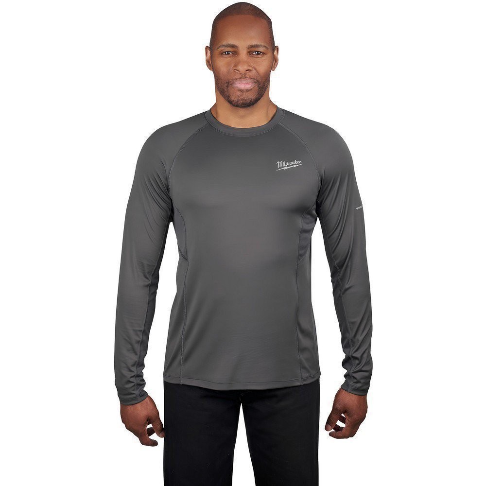 Milwaukee 402G-LDY Men\'s Workskin Long Sleeve Shirt Gray Size Large