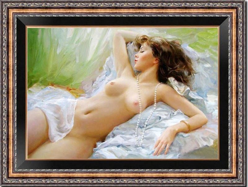 Hand Painted Oil Painting art Impression female woman Nude On Canvas 24\