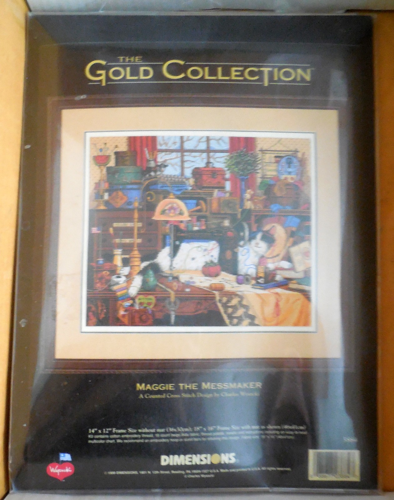 DIMENSIONS GOLD 3884 MAGGIE THE MESSMAKER CAT CROSS STITCH KIT CHARLES WYSOCKI DIMENSIONS GOLD 3884 MAGGIE THE MESSMAKER CAT CROSS STITCH KIT CHARLES WYSOCKI