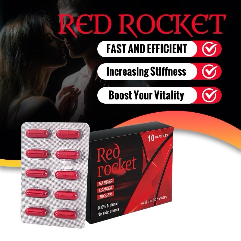 Hot  Red Rocket  Natural Peak Male Enhancement (10) Pills 
