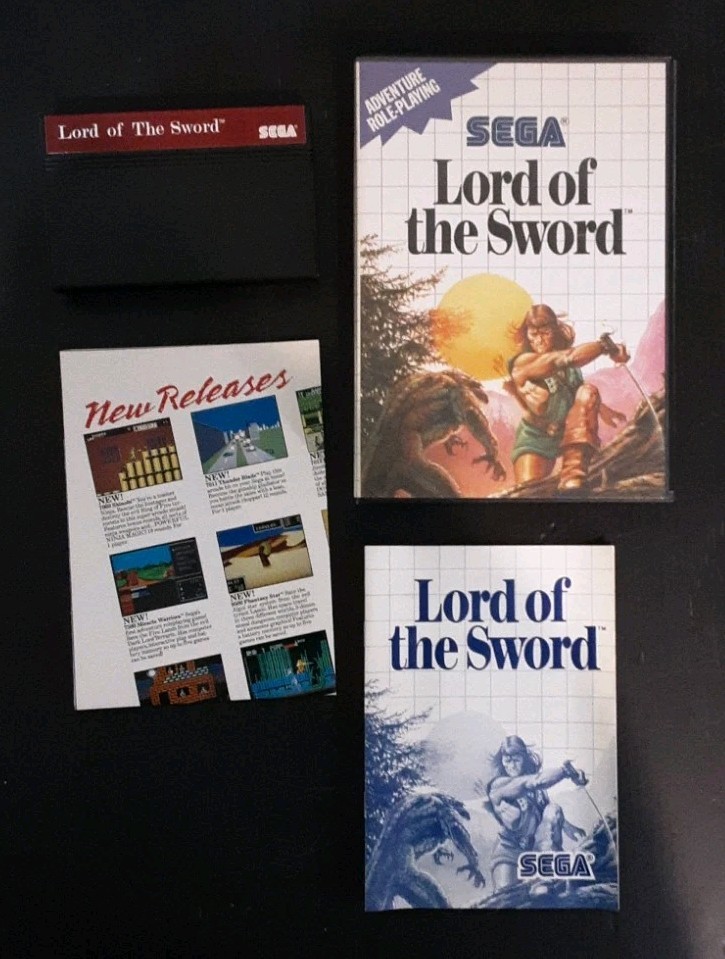 Sega Master System Lord Of The Sword Game 1988 Complete In Box Sega Master System Lord Of The Sword Game 1988 Complete In Box