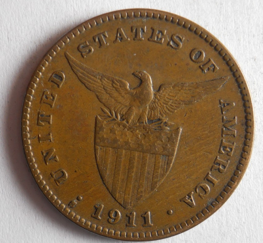 1911 S PHILIPPINES CENTAVO - Excellent Coin -  - Bin #805