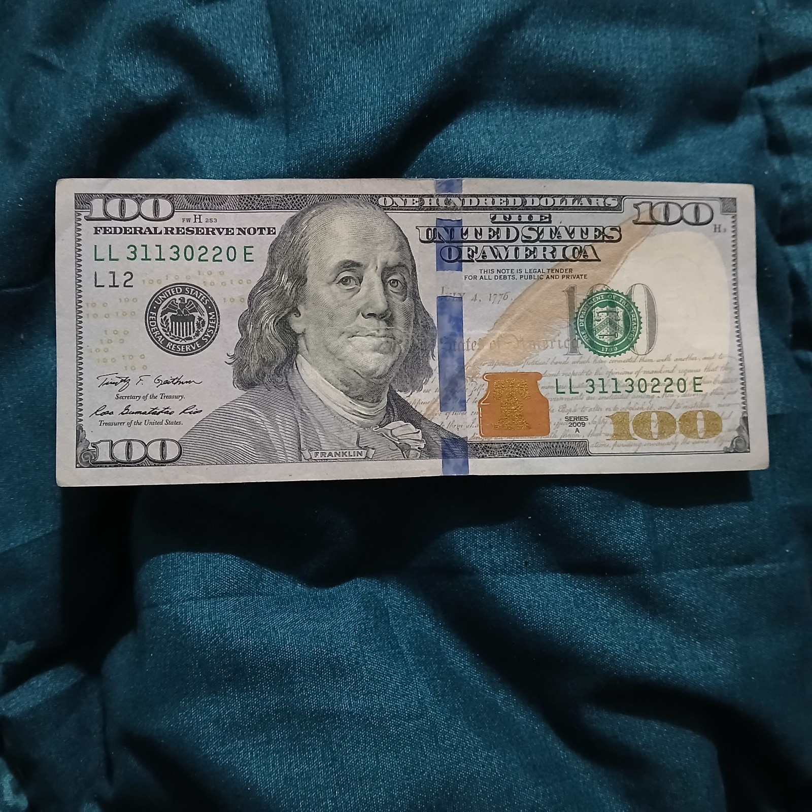 Rare 2019 A $100 Bill Quad Serial Number