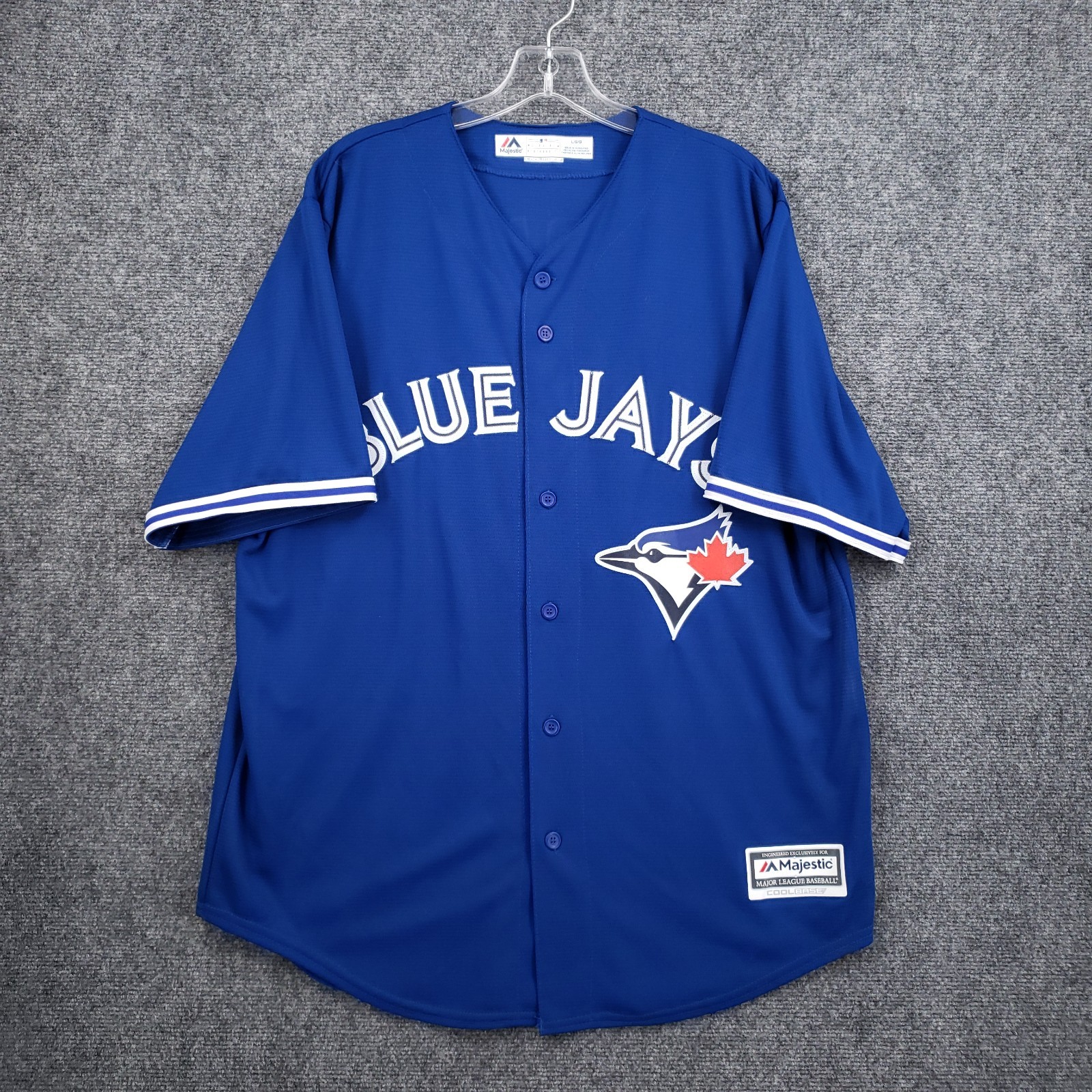 Majestic Toronto Blue Jays Baseball Sports Jersey Mens Large Cool Base Long 3