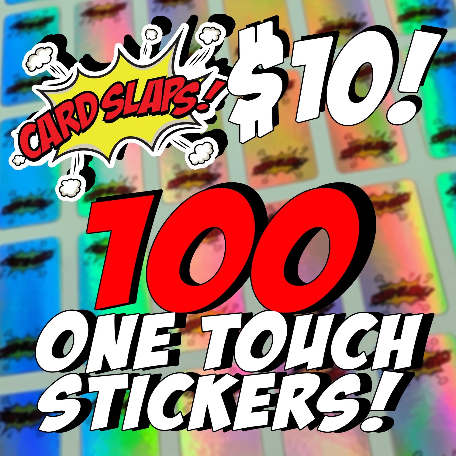 Custom One Touch Mag Stickers - 100 Stickers