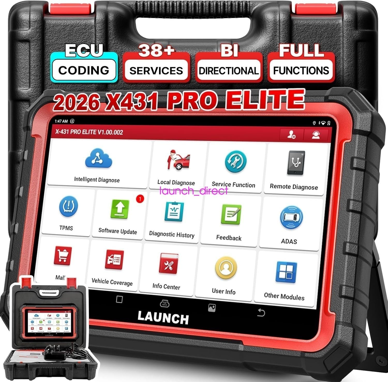 2026 LAUNCH X431 Pro Elite V+ PRO 5 Bidirectional Car Diagnostic Scanner Coding