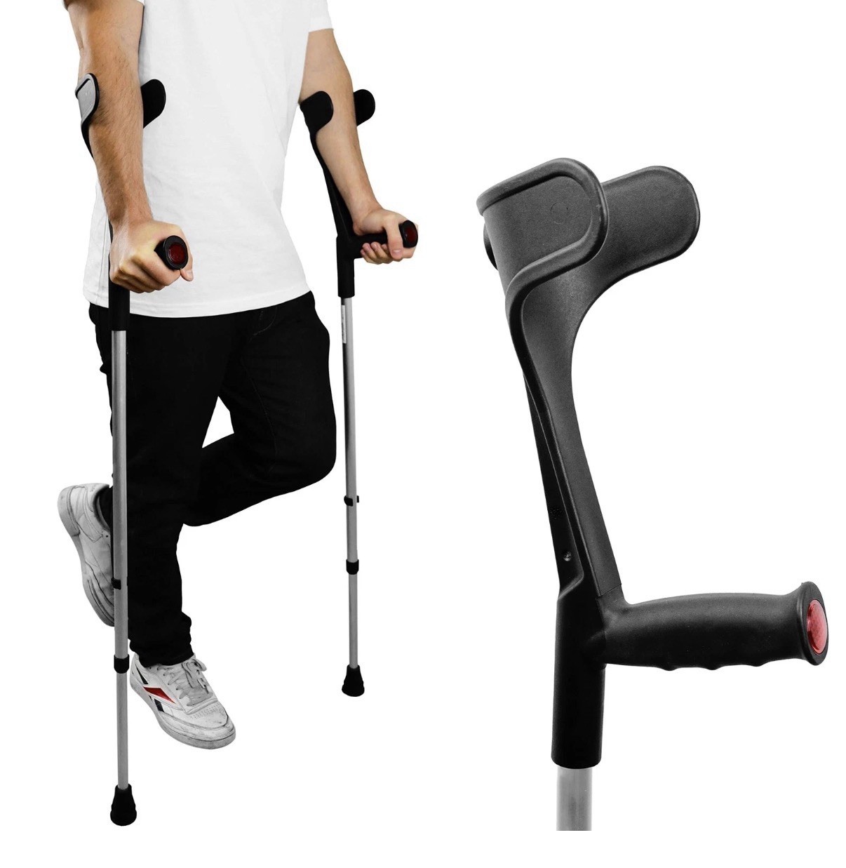 PEPE Mobility Forearm Clutches For Adults (x 2 Units) Open Cuff, Adjustable PEPE Mobility Forearm Clutches For Adults (x 2 Units) Open Cuff, Adjustable