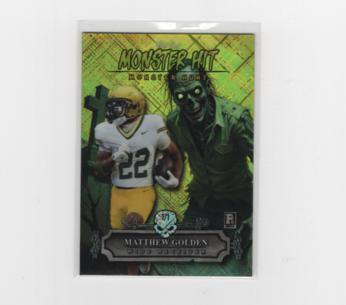 2025 Wild Card Monster Hunt RC Rookie 1/1 Monster Hit - Matthew Golden 2025 Wild Card Monster Hunt RC Rookie 1/1 Monster Hit - Matthew Golden