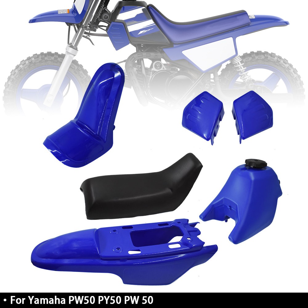 Blue Plastic Body Fender Seat Gas Tank Kit For Yamaha PW50 PY50 PW 50