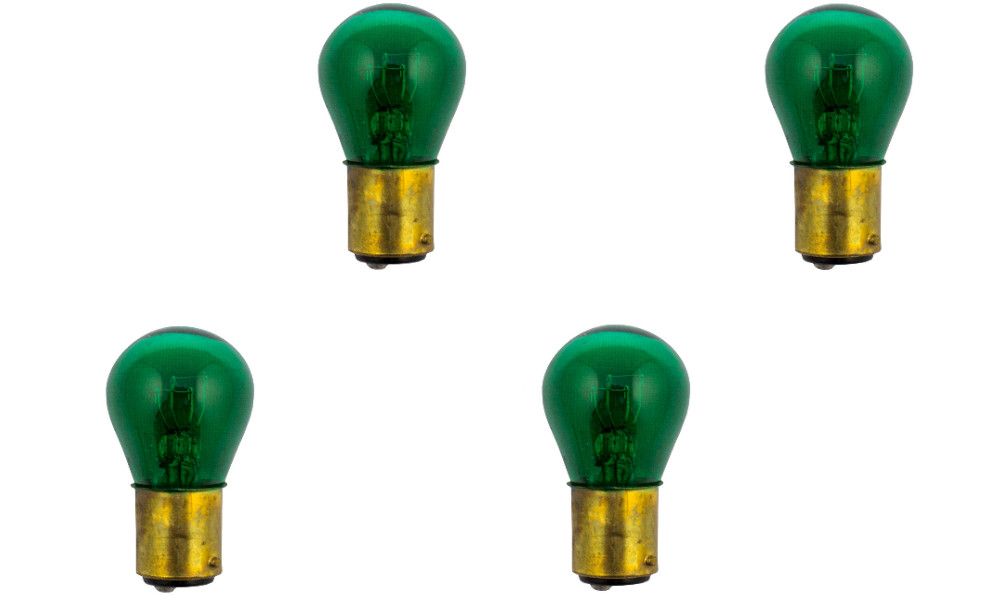 4x 1157 Green 12v S8 Auto Light Bulb Brake Stop Turn Signal Tail Lamp Car Lot