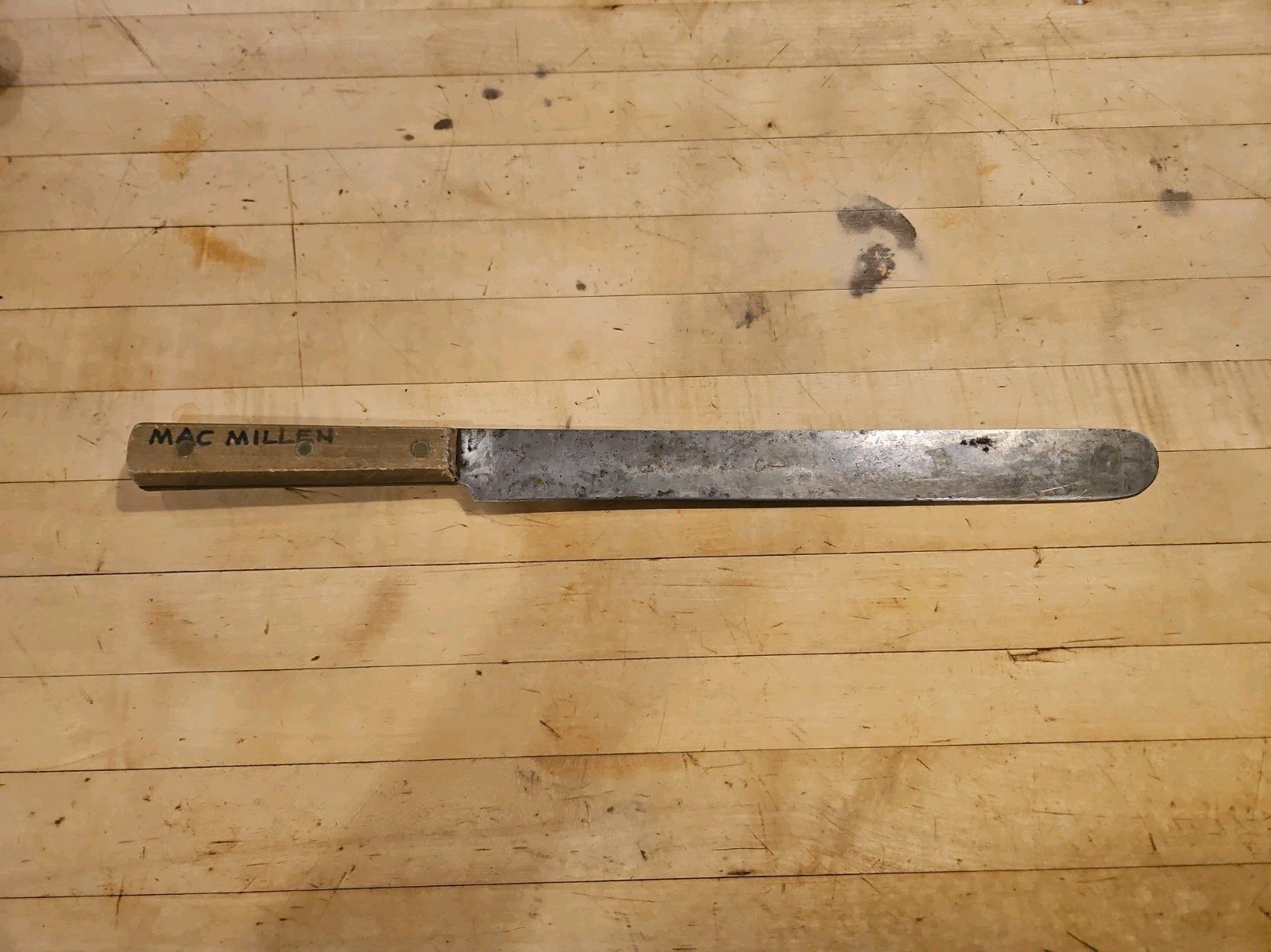 VTG Knife 12” Carbon Steel Carving Slicer Slicing Antique UNMARKED Foster Bros?