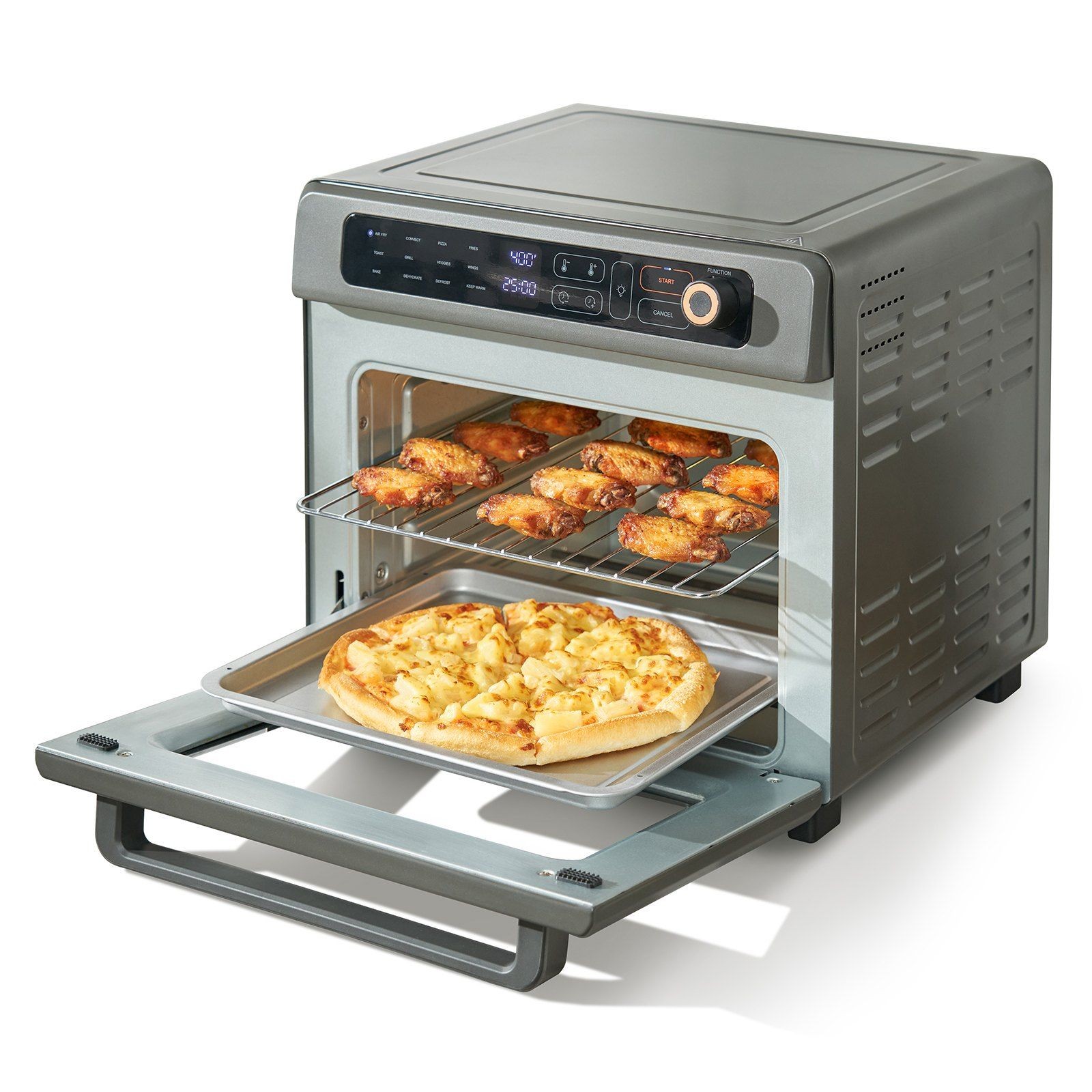 VEVOR 12-IN-1 Air Fryer Toaster Oven, 25L Convection Oven, 1700W Stainless Steel VEVOR 12-IN-1 Air Fryer Toaster Oven, 25L Convection Oven, 1700W Stainless Steel