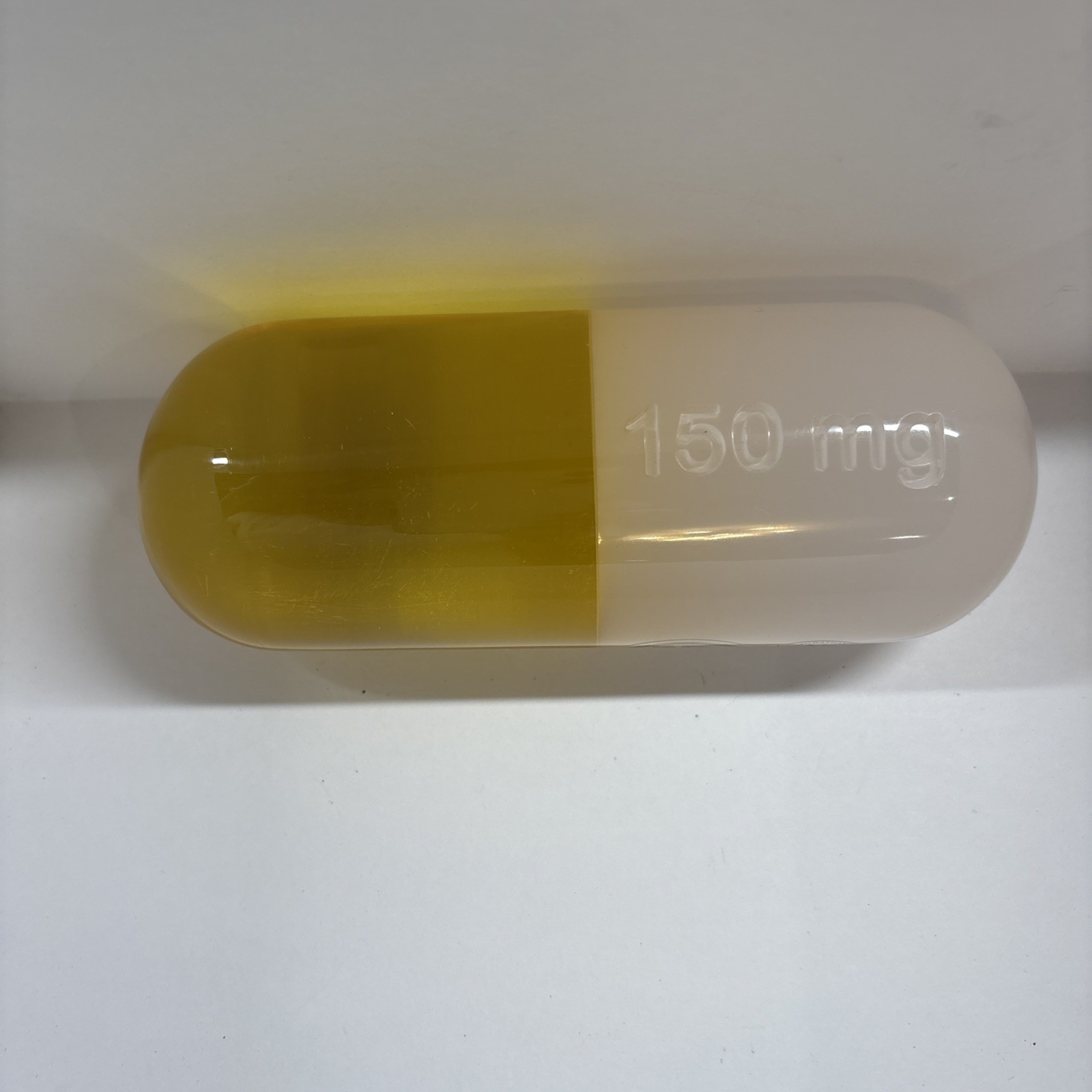 Jonathan Adler Yellow Acrylic Lucite Pill Sculpture 150mg NEW