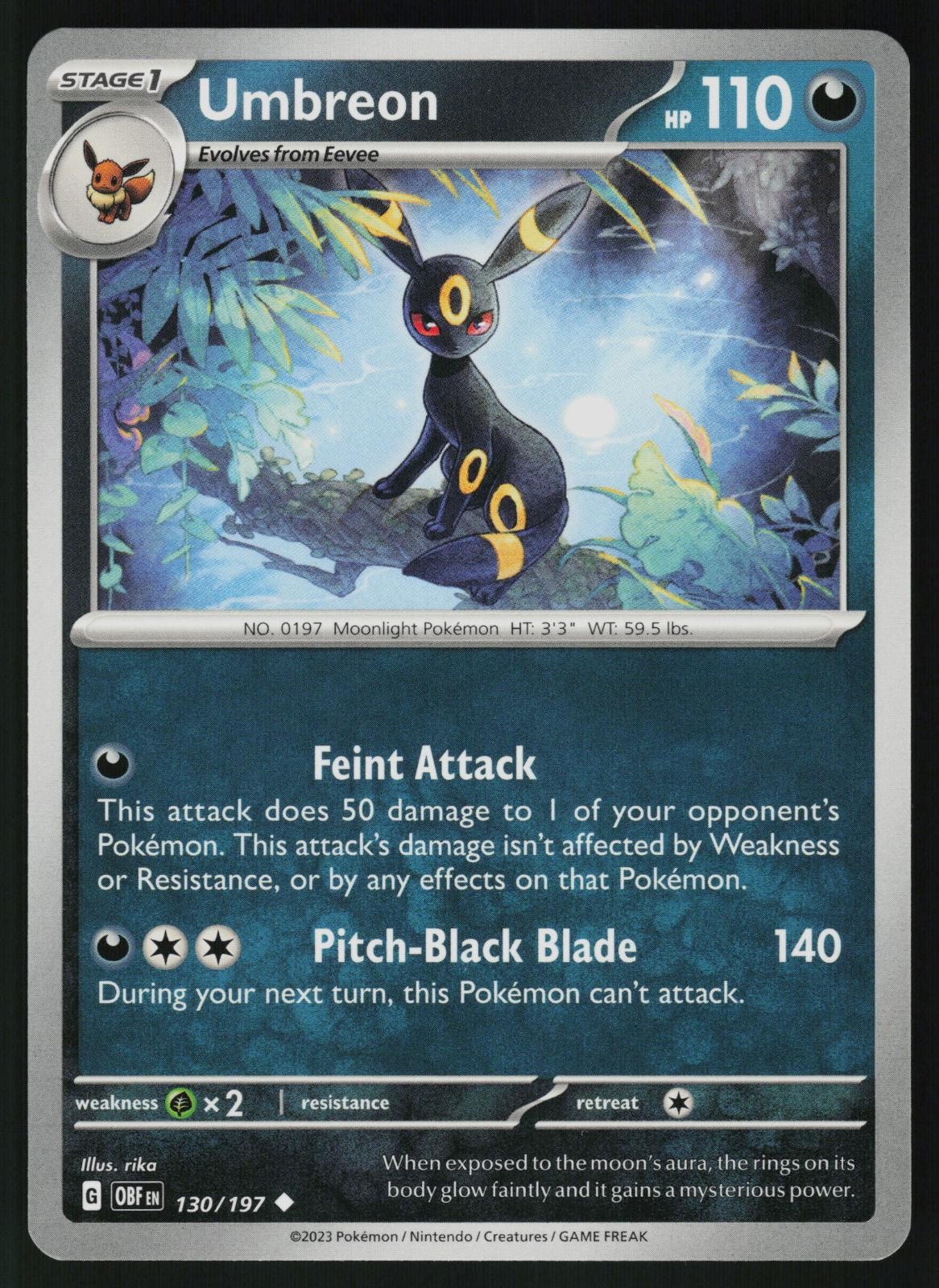 Umbreon 130/197 Uncommon - Pokemon Obsidian Flames
