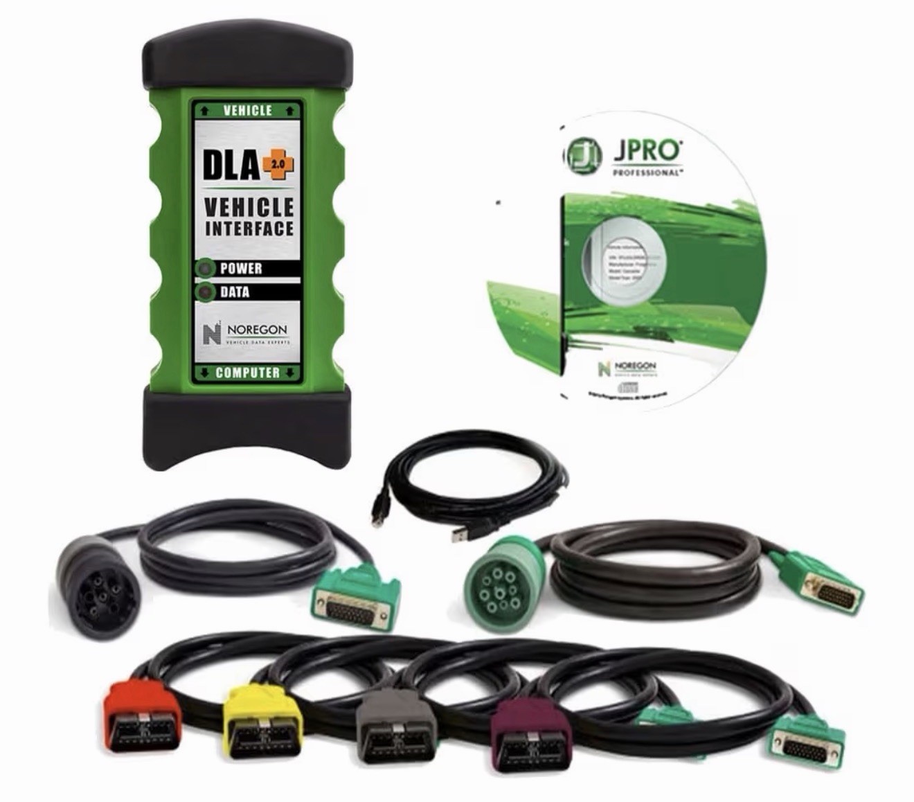 Heavy Duty Truck Scanner for Noregon DLA+ 2.0 Adapter Kit for JPRO, Diesel...