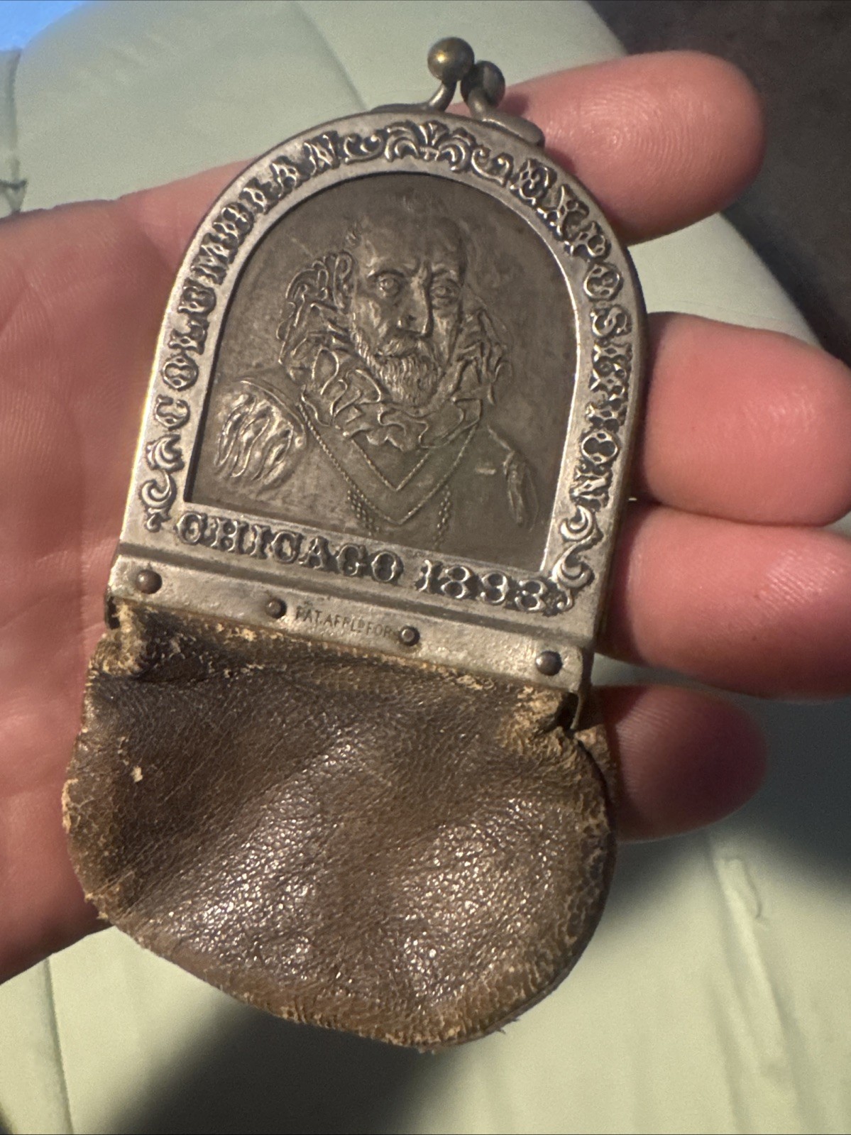 1893 Columbian Expo Rare Intact Change Purse Christopher Columbus World Fair 1893 Columbian Expo Rare Intact Change Purse Christopher Columbus World Fair