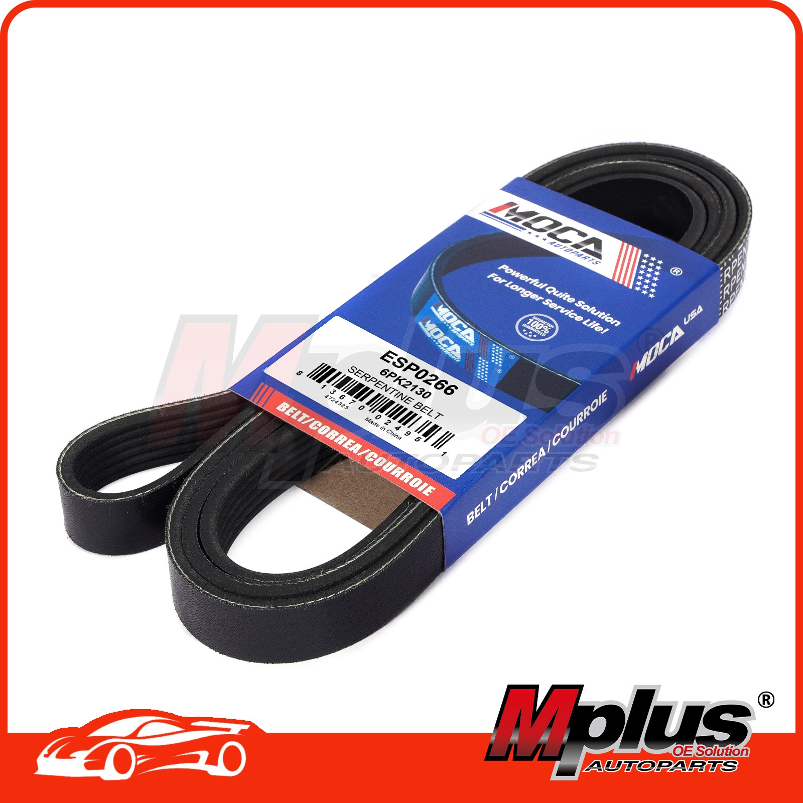 EPDM Serpentine Belt for 05-07 Ford Freestyle Mercury Mariner Montego 6PK2130