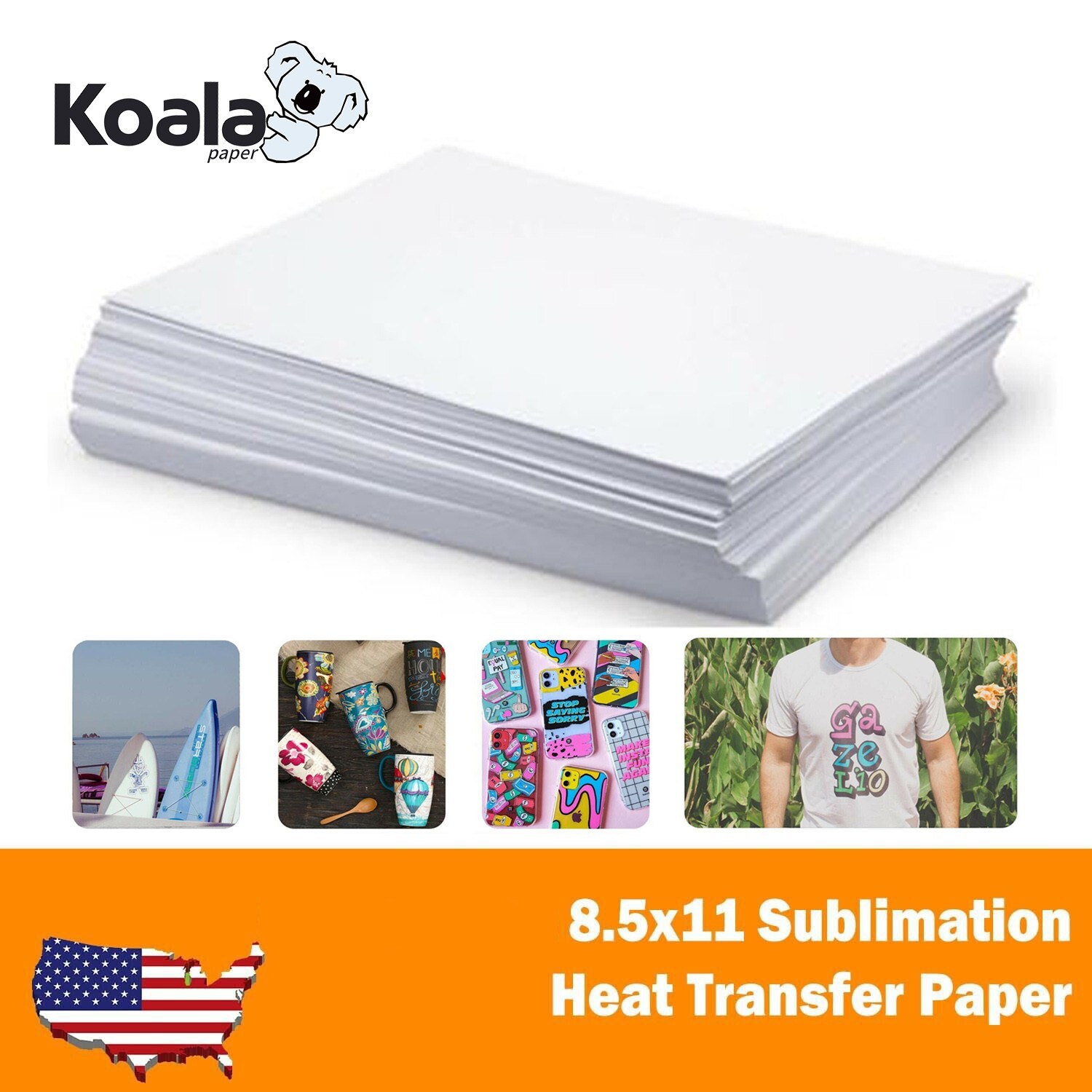 300PK Koala Sublimation Paper 8.5x11 115g for Inkjet Heat Transfer Mugs Tumblers 300PK Koala Sublimation Paper 8.5x11 115g for Inkjet Heat Transfer Mugs Tumblers