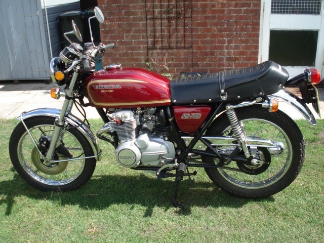 CB400 FOUR TANK DECALS CANDY ANTARES RED 1977  CB400F 400/4