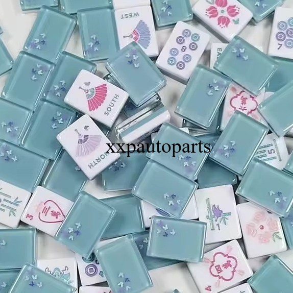 American mahjong tile set,Four layer acrylic,160 Tiles,blue butterfly