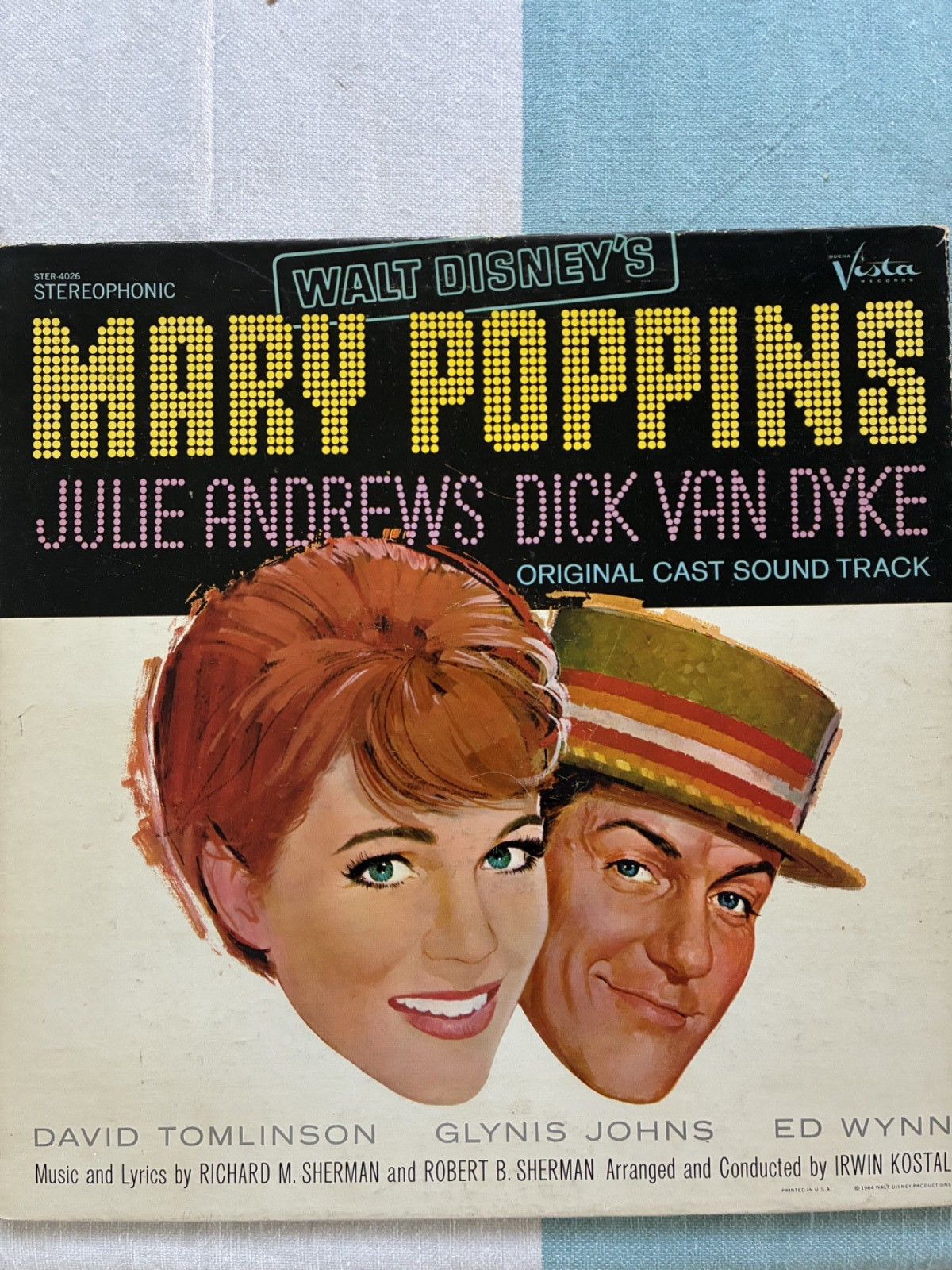 VINTAGE 1964 Mary Poppins Original Soundtrack SIGNED Inscribed Robert Sherman