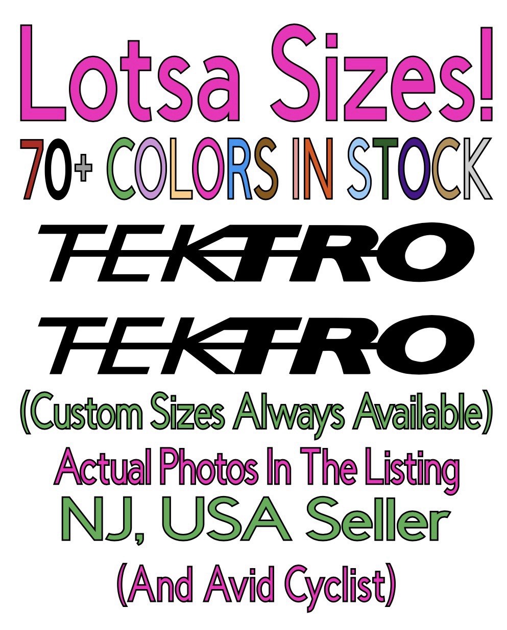 Two Tektro Die Cut Vinyl Decals MTB Freestyle BMX VBMX Mountain Bike Brakes