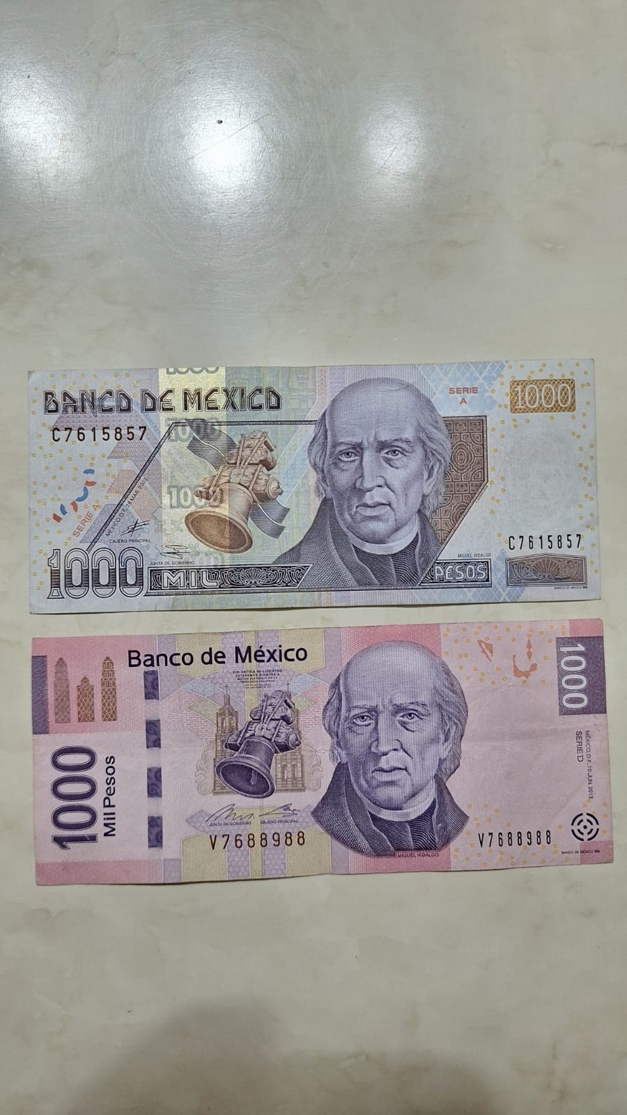 $1000 Bill Hidalgo, Lot Of 2