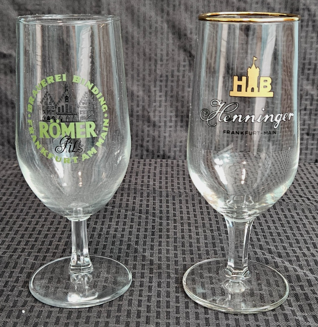 Vintage German Beer Glasses Stemmed Breweriana Barware Tasting Glasses Lot Of 2 Vintage German Beer Glasses Stemmed Breweriana Barware Tasting Glasses Lot Of 2