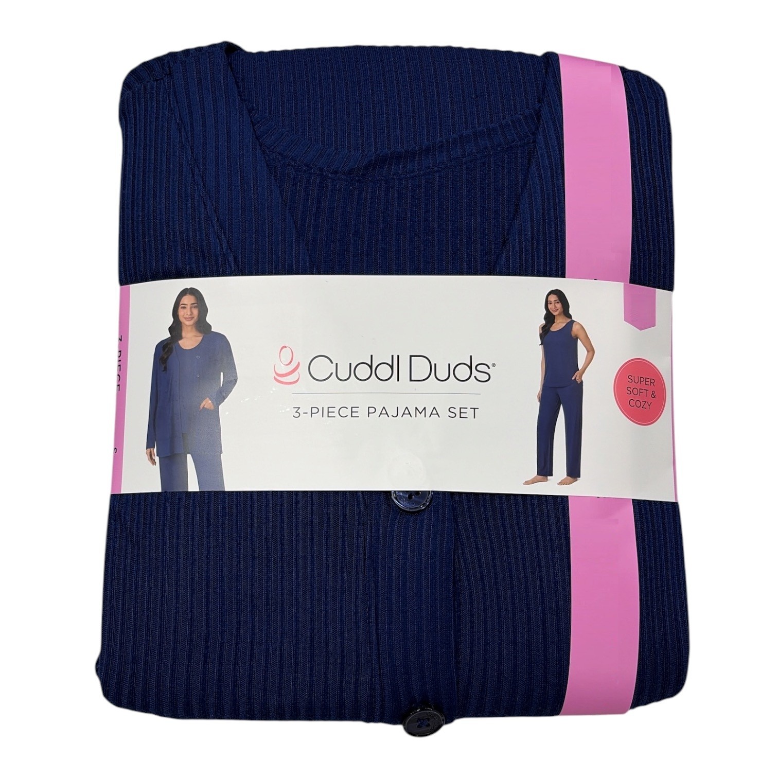 Cuddl Duds 3-Piece Relaxed Fit Soft Knit Ribbed Scoop Neck Pajama Set (XXL) Cuddl Duds 3-Piece Relaxed Fit Soft Knit Ribbed Scoop Neck Pajama Set (XXL)