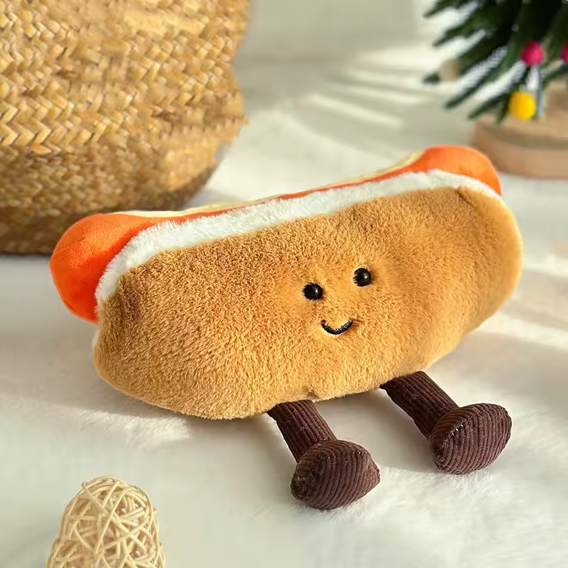 Amuseables Hot Dog Soft Plush Toy Yummy Stuffed Animal Toy Gift NWT