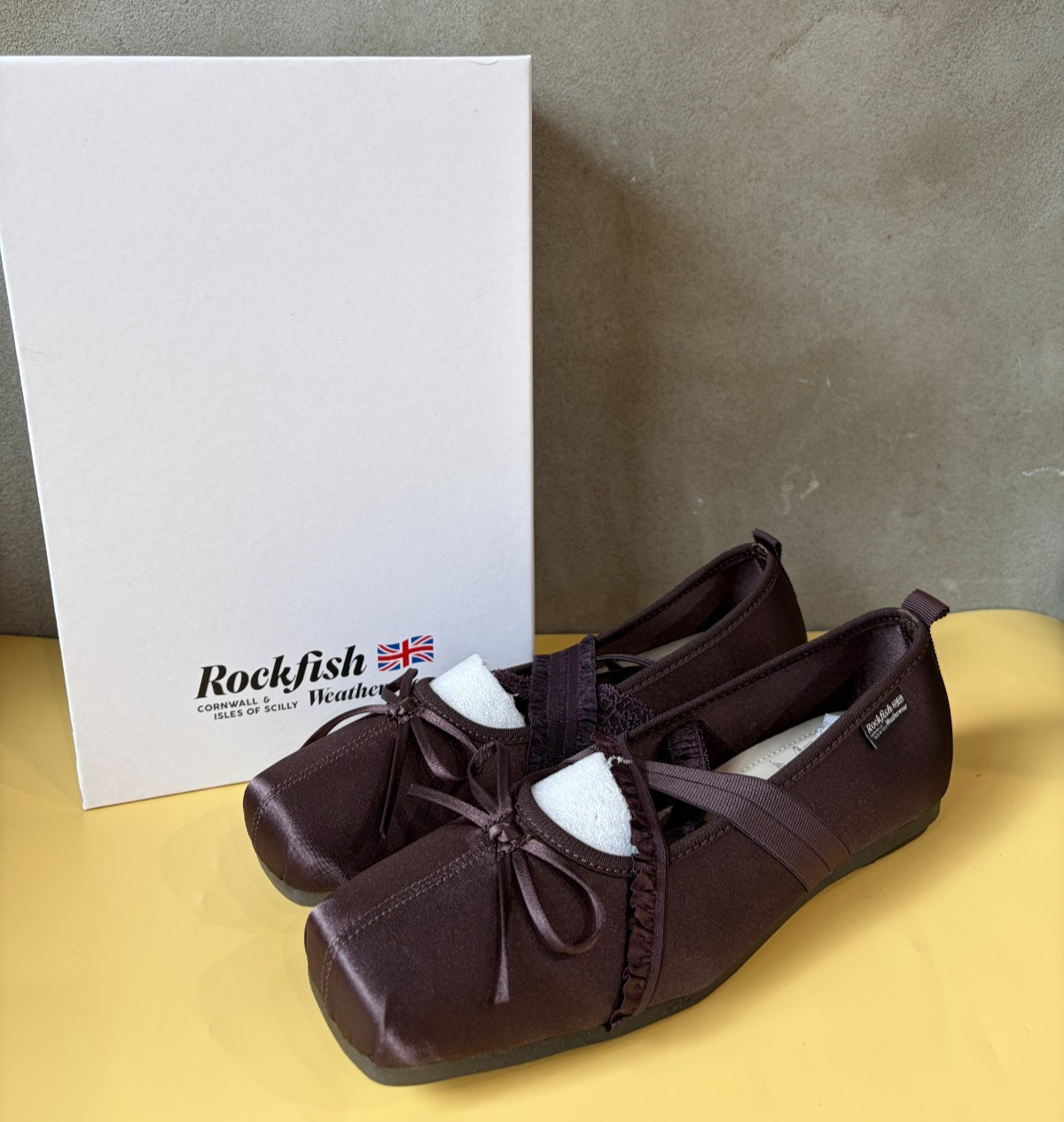 Rockfish Weatherwear Banding Ballet Flats Women Lifestyle Casual Shoes Brown NWT
