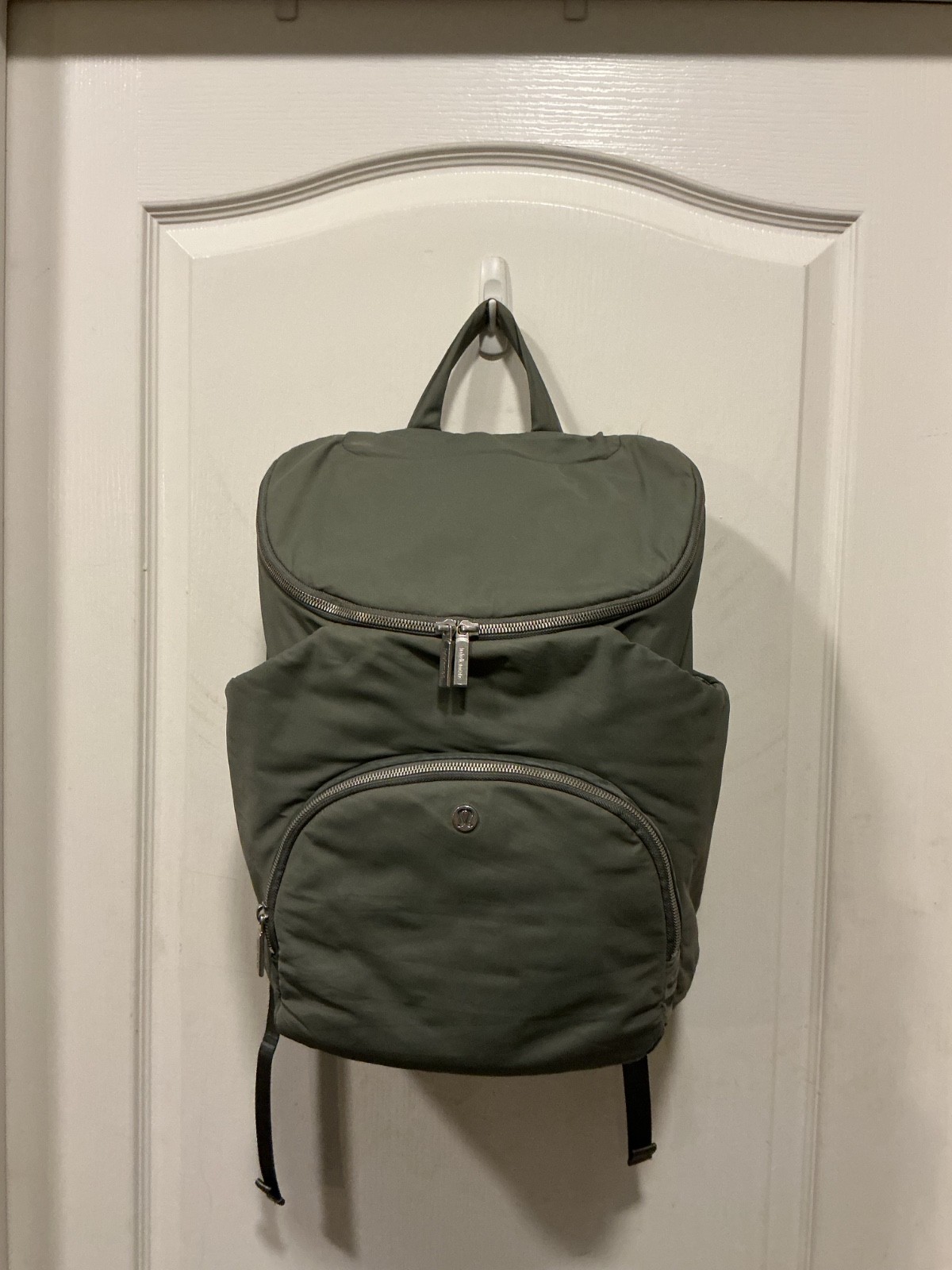 Lululemon New Parent Backpack 17L RARE Gray Sage / Silver Diaper Bag EUC Unisex