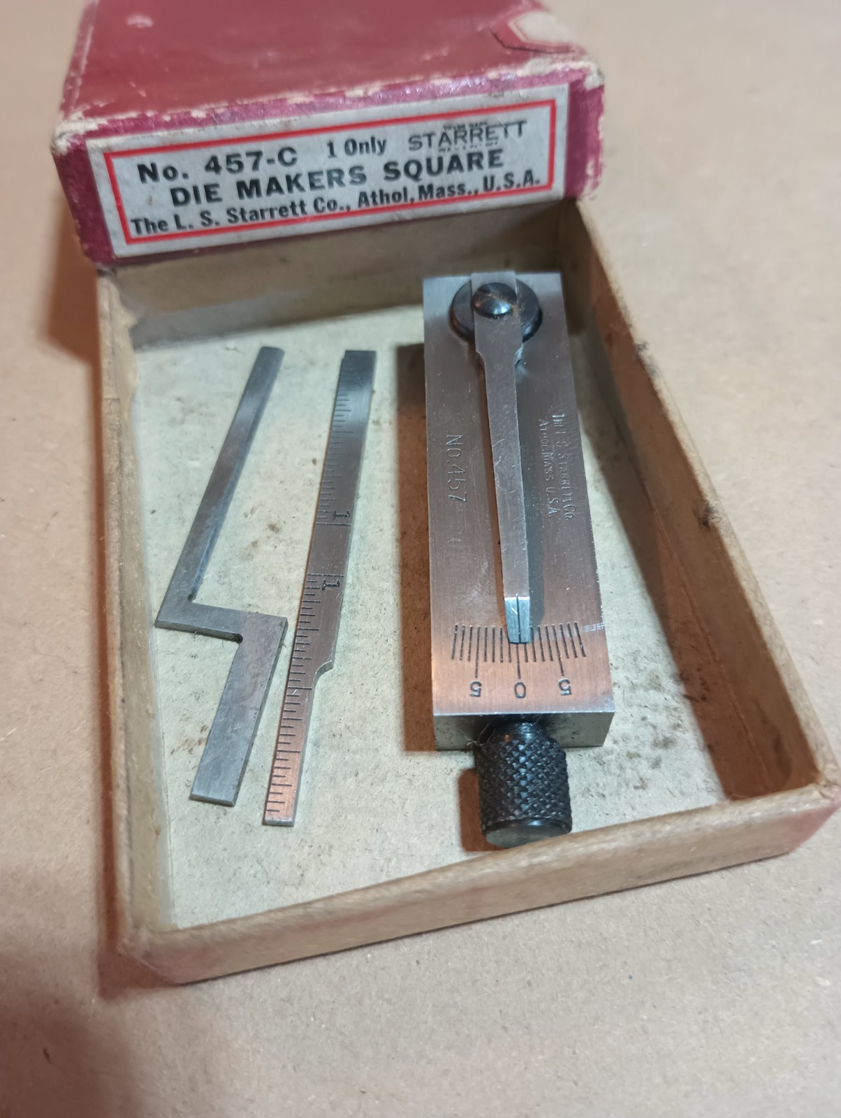 Starrett No. 457-C Die Makers Square, Vintage 1955-1958 Starrett No. 457-C Die Makers Square, Vintage 1955-1958